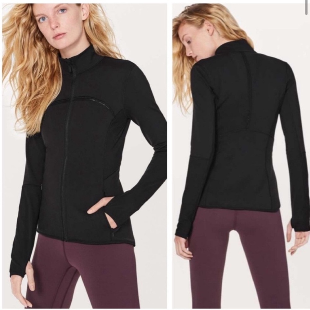 Lululemon Mesh Is More Jacket zip up in Black size six (6)